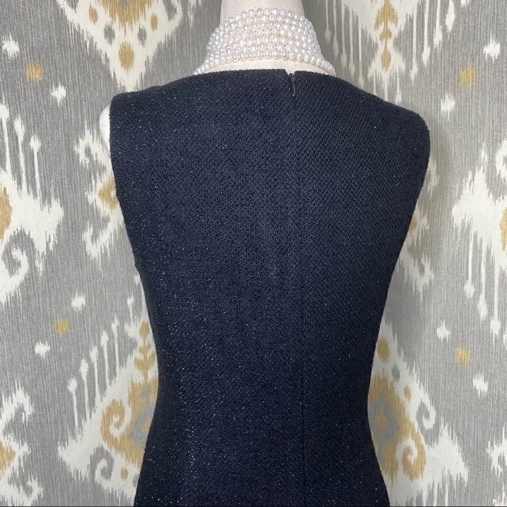 Ralph Lauren Black Luster Knit Sheath Dress